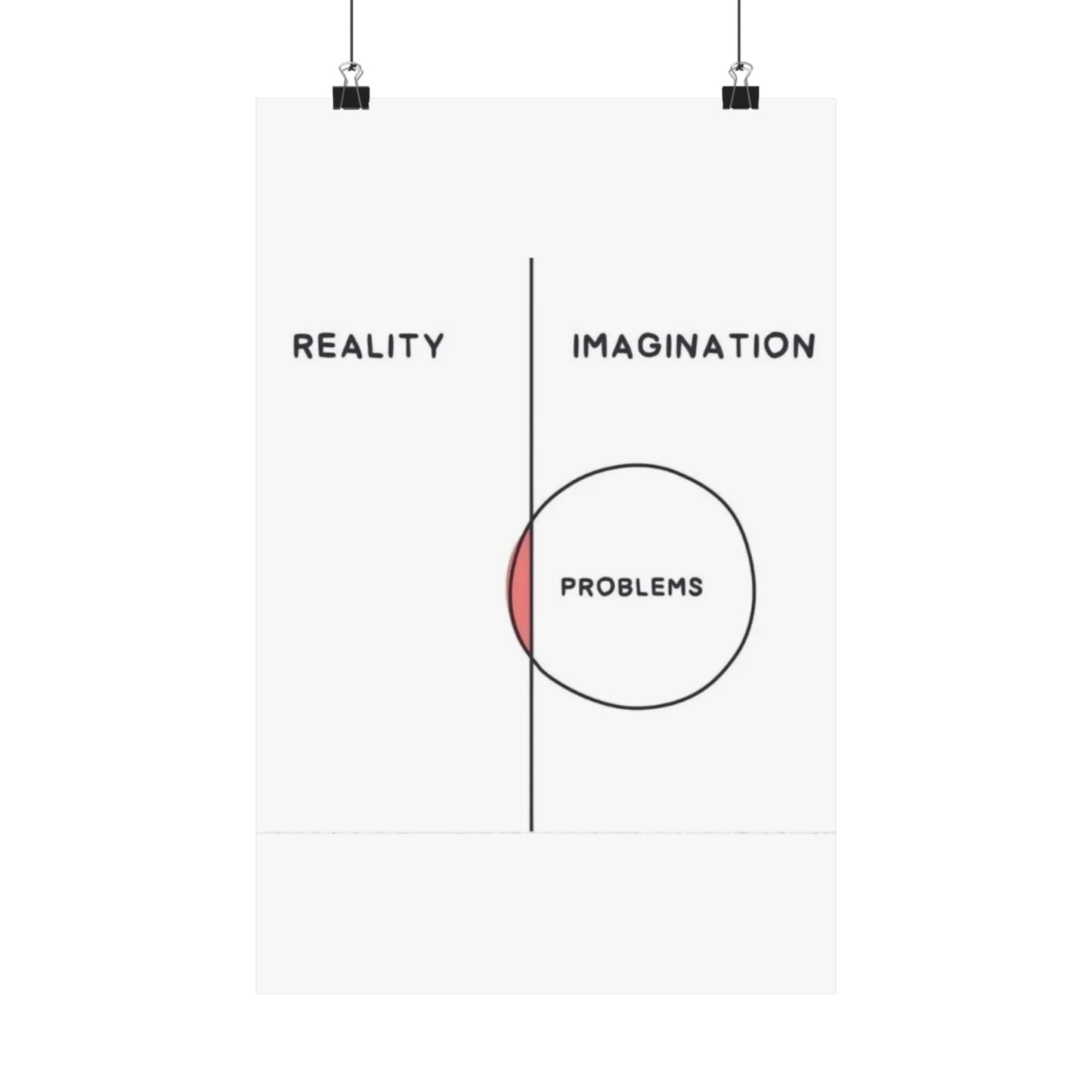 Reality Vs Imagination Motivational Poster